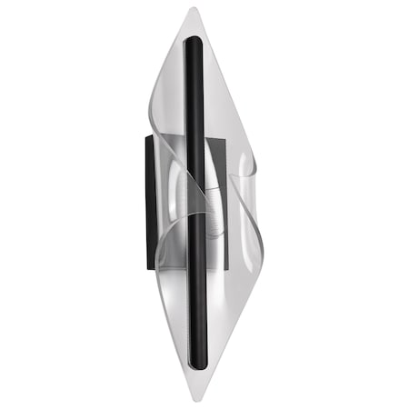Nuvo Geneva, 24 Inch LED Large Wall Sconce, Matte Black, Silk Screened Acrylic Lens 62/2022